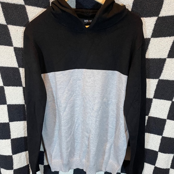 NWT XRay Jeans Hoodie Black/Gray  Lightweight Large - Picture 1 of 3